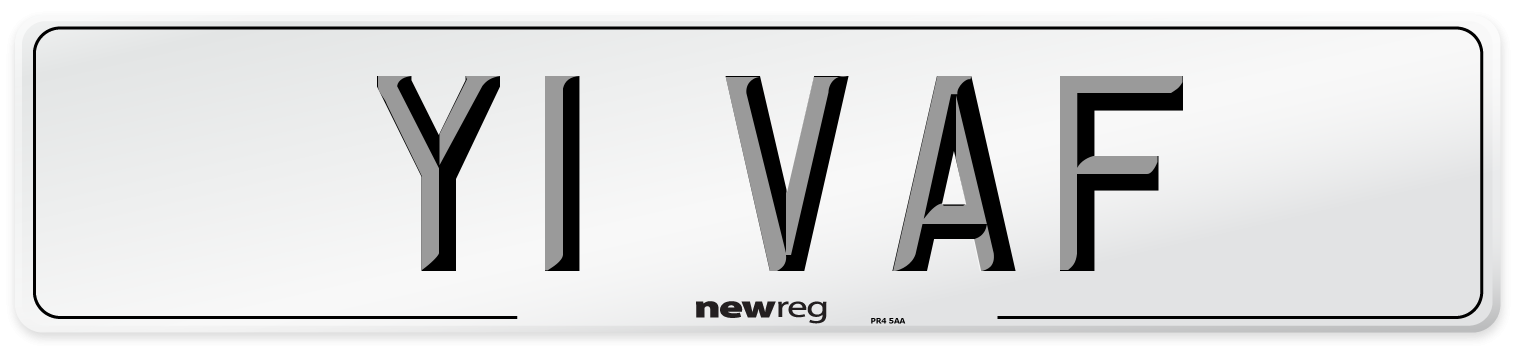 Y1 VAF Number Plate from New Reg
